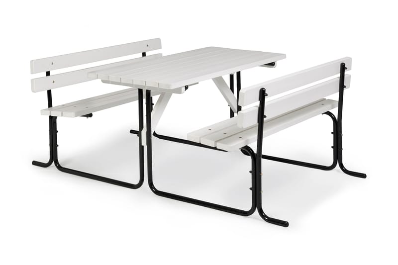 HILLERSTORP PICNIC Picknickbord Stål/Vit - Utemöbler - Trädgårdsbord & Utebord - Picknickbord