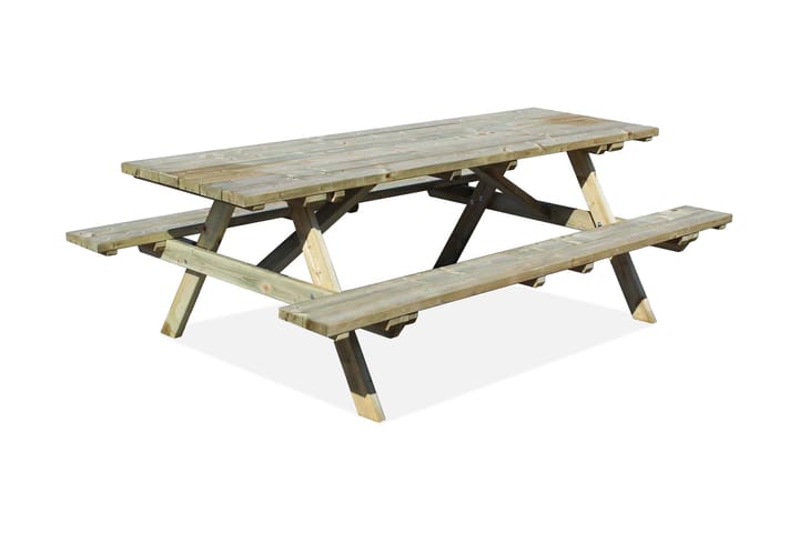 Jabo Bänkbord Impregnerad 240 FSC (A) Grön - Utemöbler - Trädgårdsbord & Utebord - Picknickbord