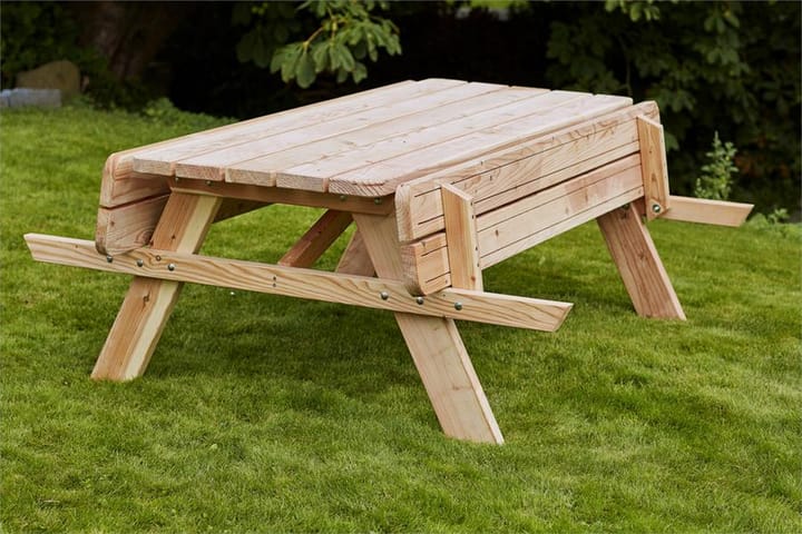 PLUS Bord- och bänkset 42 mm längd 180x165/70 cm europeisk l - Utemöbler - Trädgårdsbord & Utebord - Picknickbord