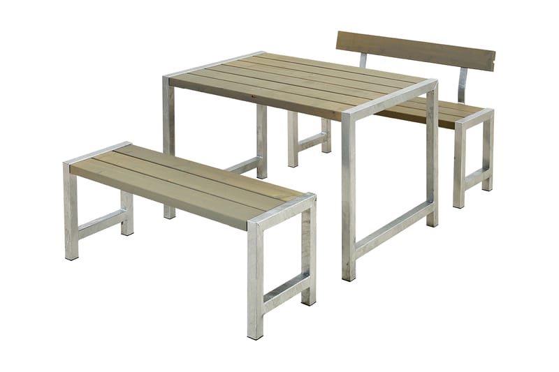 PLUS Caféset med 1 Ryggstöd 127 cm - Utemöbler - Trädgårdsbord & Utebord - Picknickbord