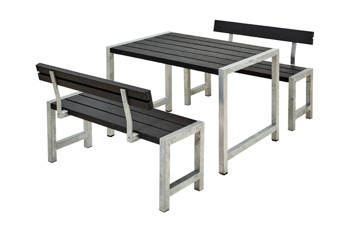 PLUS Caféset med 2 Ryggstöd 127 cm - Utemöbler - Trädgårdsbord & Utebord - Picknickbord