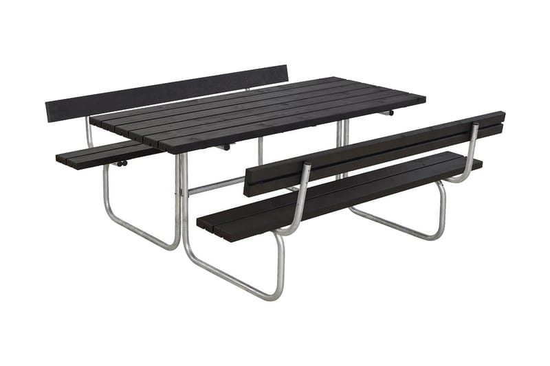 PLUS Classic bord- och bänkset med 2 ryggstöd 177x177x75 cm