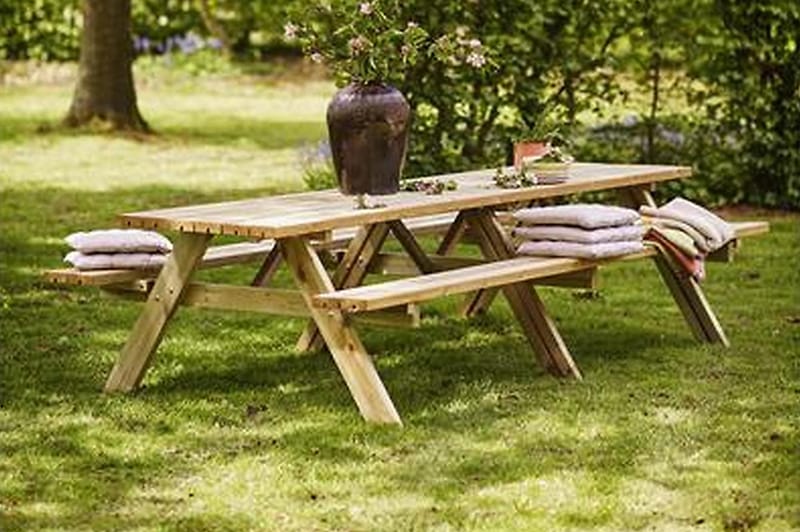 PLUS Gudrun Picknickbord med Bänk 300 - Utemöbler - Trädgårdsbord & Utebord - Picknickbord