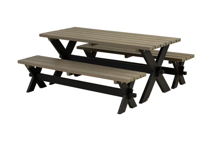 PLUS Nostalgi Bord/Bänkset 177 cm Bord och 2 Bänkar - Utemöbler - Trädgårdsbord & Utebord - Picknickbord