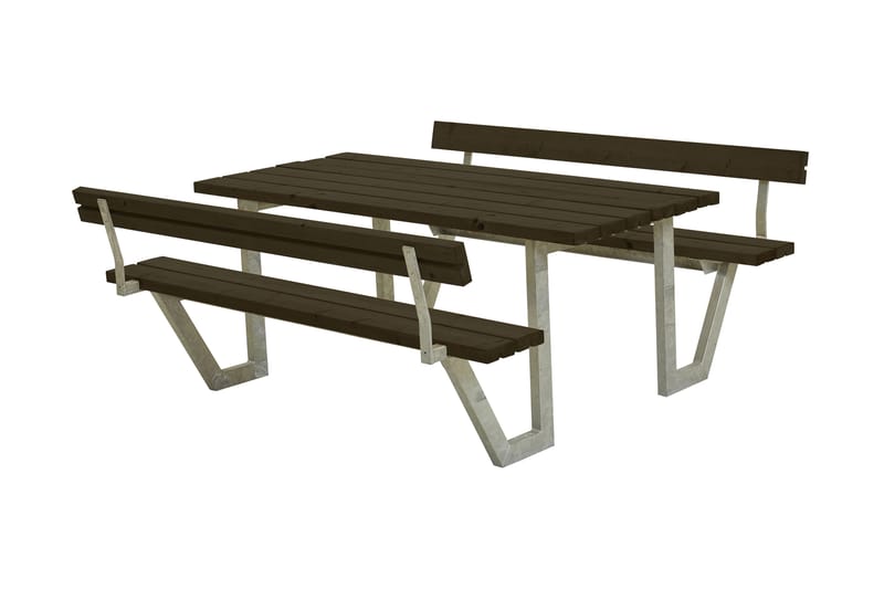 PLUS Wega Bord/Bänkset med 2 Ryggstöd 177 cm - Utemöbler - Trädgårdsbord & Utebord - Picknickbord