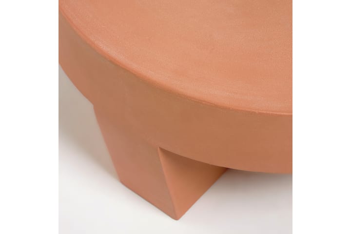VILENA Soffbord 60 cm Terracotta/Natur - Utemöbler - Trädgårdsbord & Utebord - Soffbord utomhus & loungebord