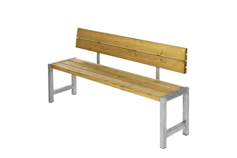 PLUS Plankbänk med plankor och ryggstöd - Utemöbler - Utesoffor & bänkar - Trädgårdssoffa