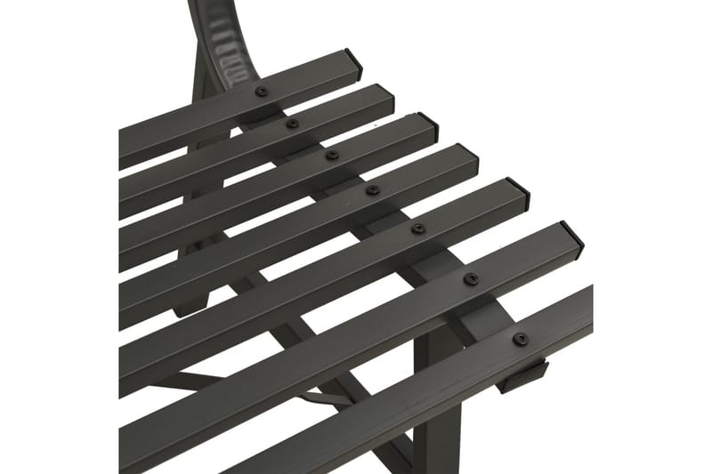 Trädgårdsbänk 110 cm stål svart - Svart - Utemöbler - Utesoffor & bänkar - Trädgårdssoffa