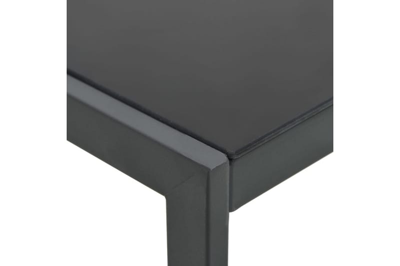 Solsängar 2 st med bord textilene och stål - Grå - Utemöbler - Utestolar & fåtöljer - Solsängar & solvagnar