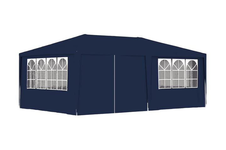 Professionellt partytält med väggar 4x6 m blå 90 g/m² - Blå - Utemöbler - Utomhusförvaring - Trädgårdstält & förvaringstält - Partytält