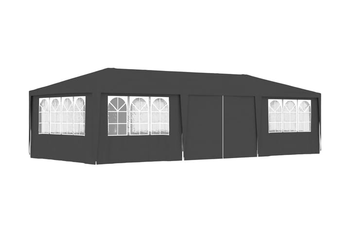 Professionellt partytält med väggar 4x9 m antracit 90 g/m² - Grå - Utemöbler - Utomhusförvaring - Trädgårdstält & förvaringstält - Partytält