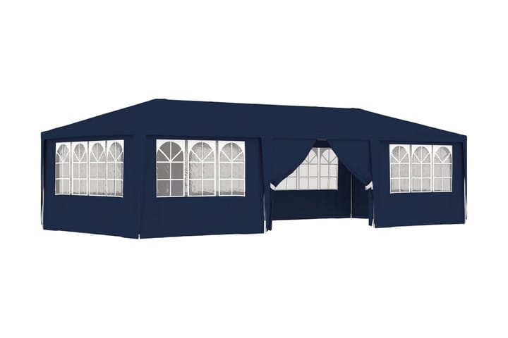 Professionellt partytält med väggar 4x9 m blå 90 g/m² - Blå - Utemöbler - Utomhusförvaring - Trädgårdstält & förvaringstält - Partytält